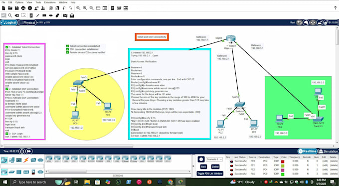design and configure professional cisco packet tracer network labs