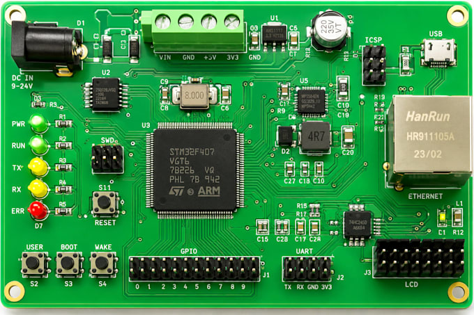 do pcb design schematic layout, electronics and embedded boards