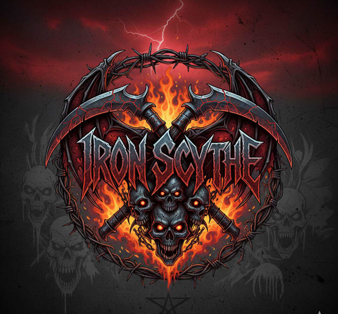 make a custom thrash metal logo