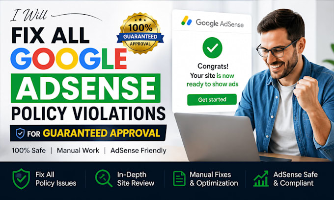 fix all google adsense policy violations for guaranteed approval