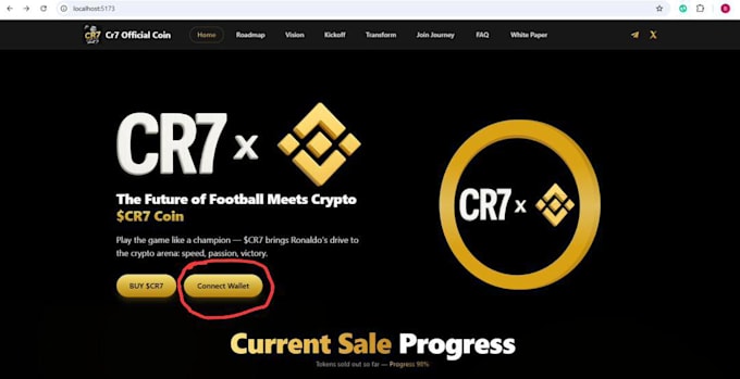 seamlessly integrate a blockchain wallet connect button