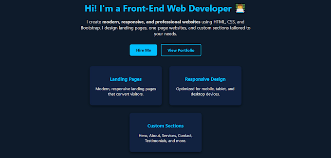 design or redesign a modern landing page