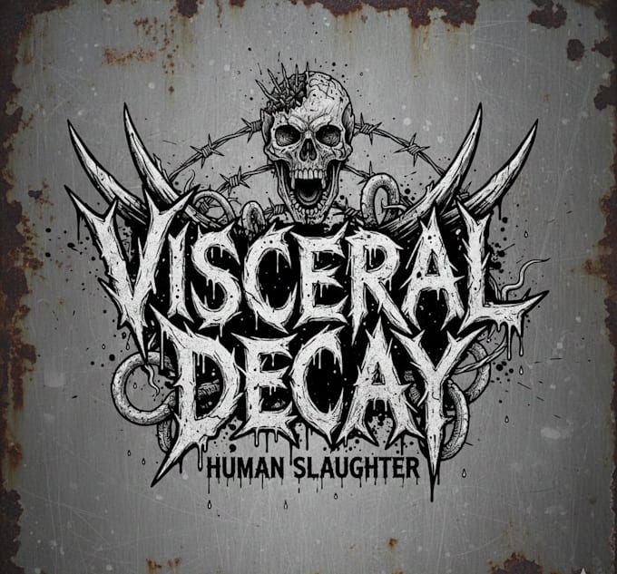 design a brutal gore metal logo