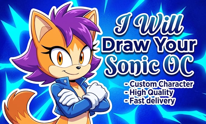 sonic the hedgehog style in fullbody