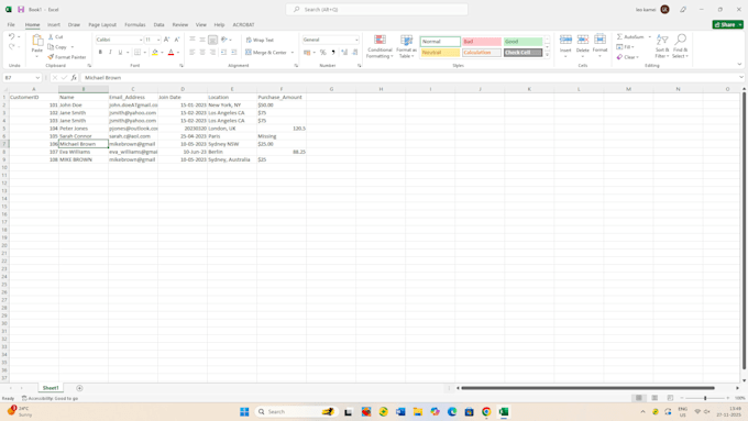 excel data cleaning work