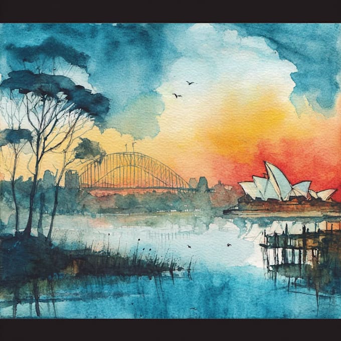 paint landscapes in watercolor