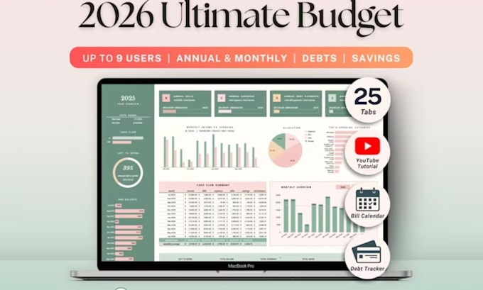 automate custom excel budget financial planner spreadsheet, csv google power bi