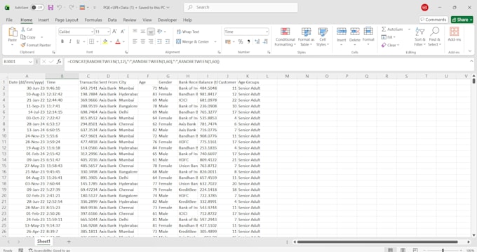 clean, format, and organize your data in excel or google