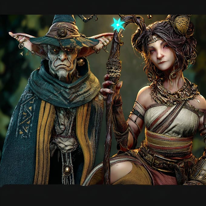 draw fantasy character illustration