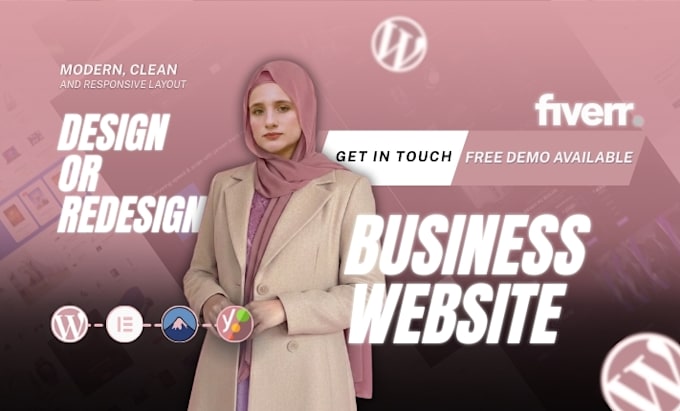 design or redesign a professional wordpress business website or landing page