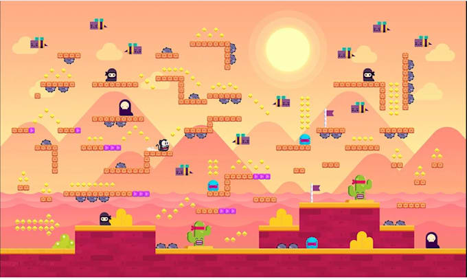 do 2d platformer game, 2d top down pixel art tileset rpg game, hypercasual game