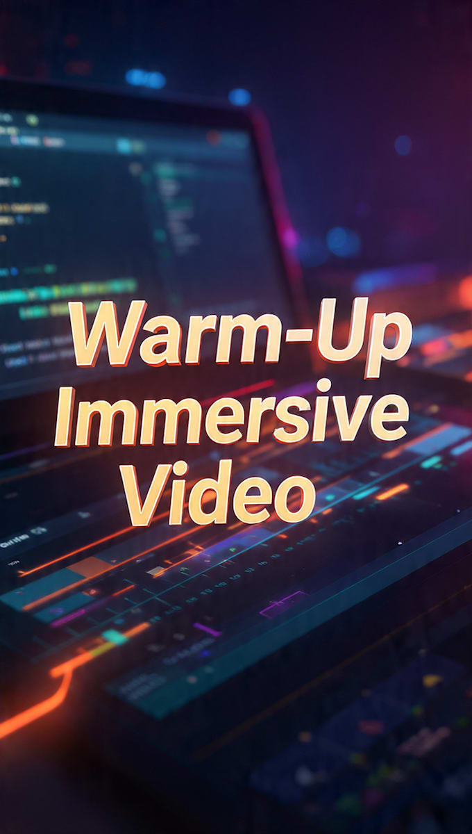 create immersive interactive warm up video