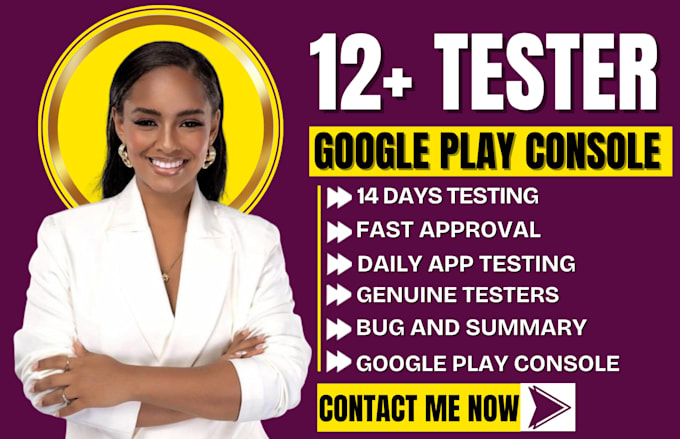provide 12 testers or 20 testers for google play console closed testing