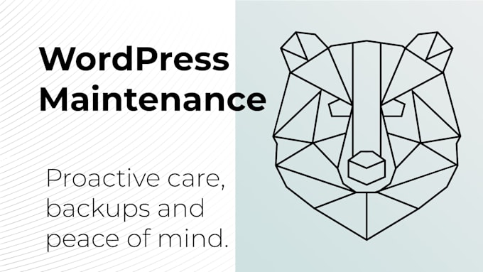provide professional monthly wordpress maintenance, security and backups