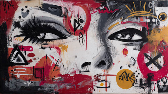 do illustration expressionism art, graffiti, abstract