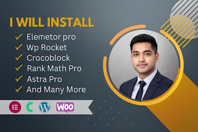 install elementor pro crocoblock all wp rocket astra pro with genuine license