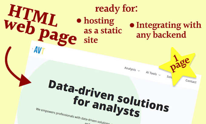 Build a html web page by Endymion1818_19 | Fiverr