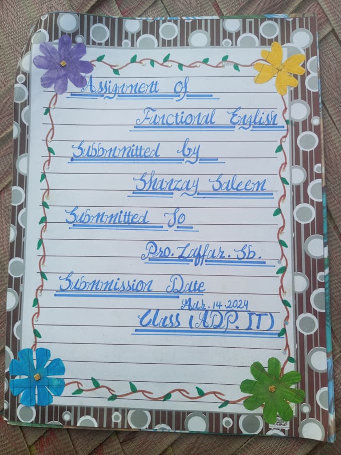 do assignment work in good handwriting