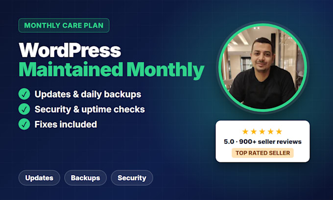 maintain and secure your wordpress website monthly