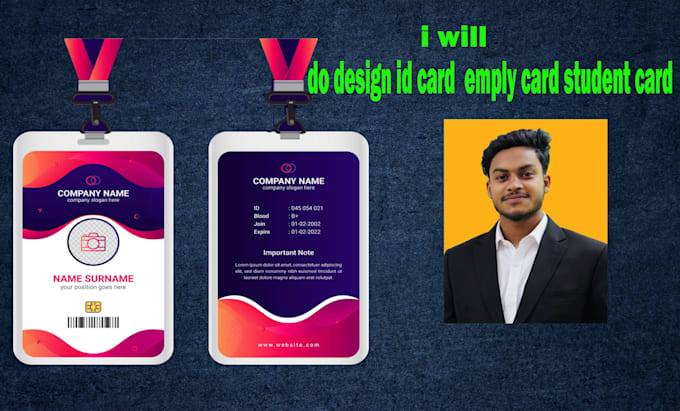 do design id card  emply card student card