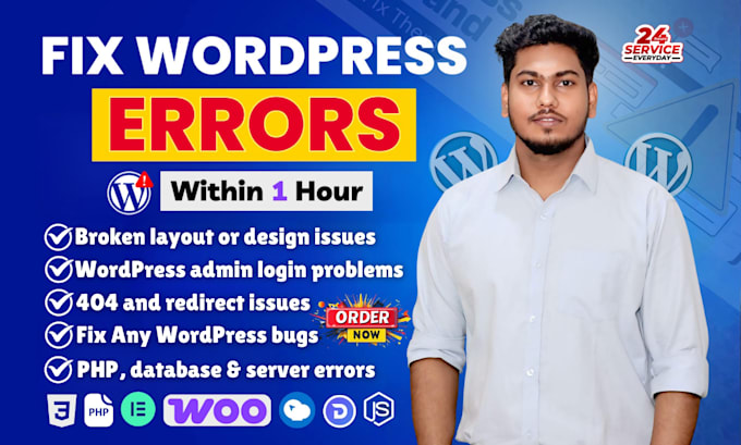 fix wordpress errors, issues, and bugs fast within 1 hour