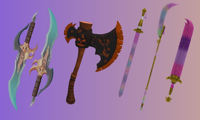 model roblox ugc accessories, roblox weapons, wearables, hairs as your modeler