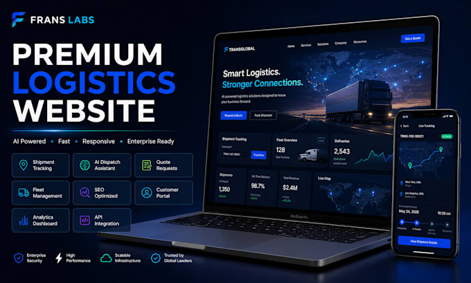 build a premium logistics, trucking, dispatch or freight website