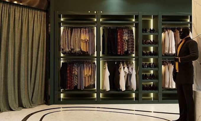 do 3d boutique interior design 3d rendering 3d modelling and cgi