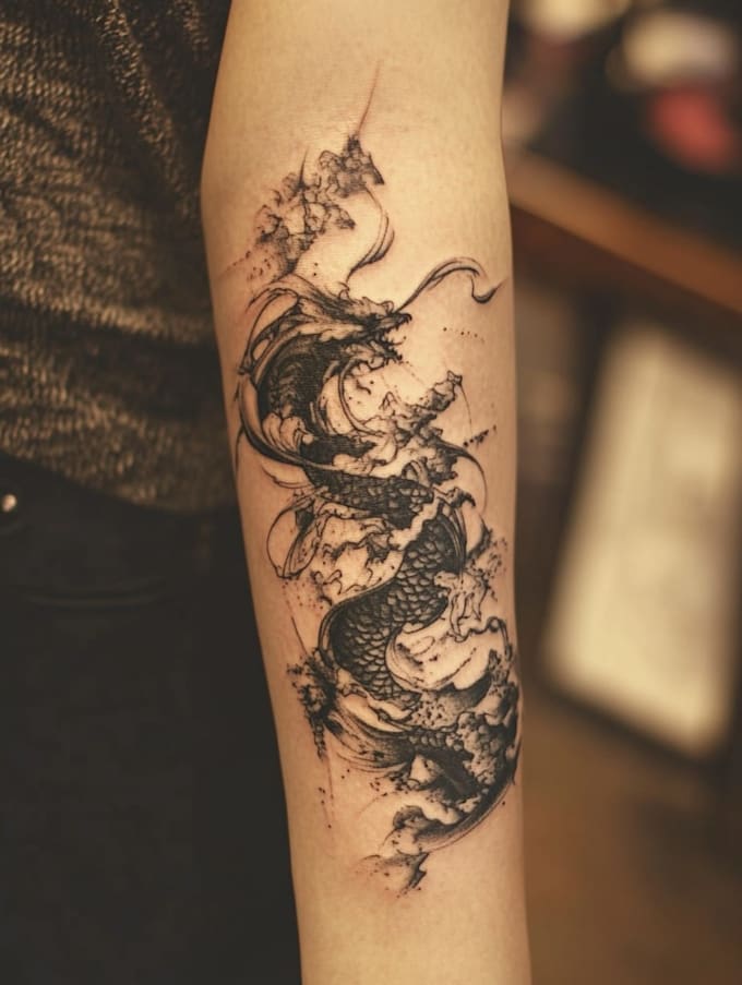 make custom tattoo design realistic, full sleeve tattoo