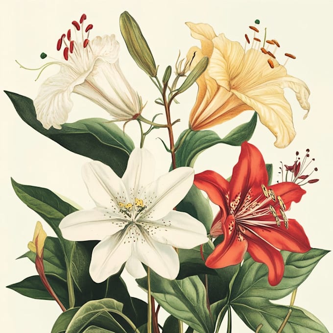 create botanical illustration art for you