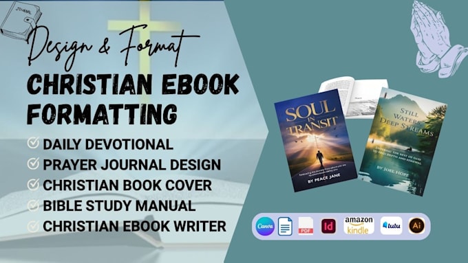 copyedit christian ebook prayer journal daily devotional, christian ebook design