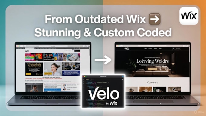 design a professional wix website or wix studio site with velo custom code
