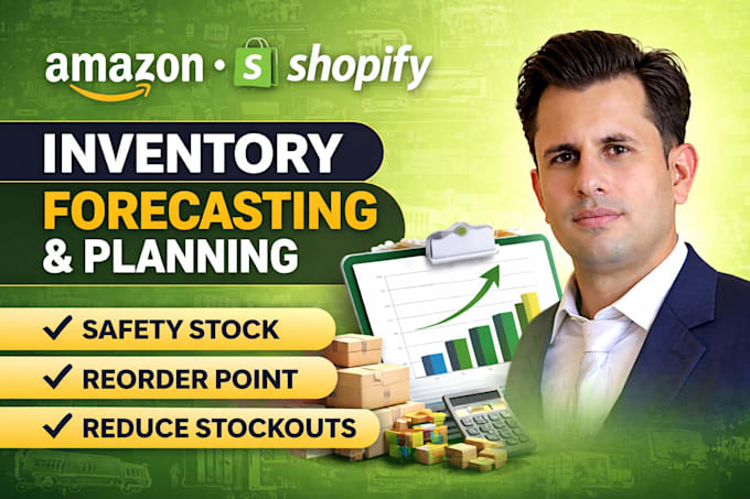 do amazon, shopify inventory forceasting and planning with safety stock and rop