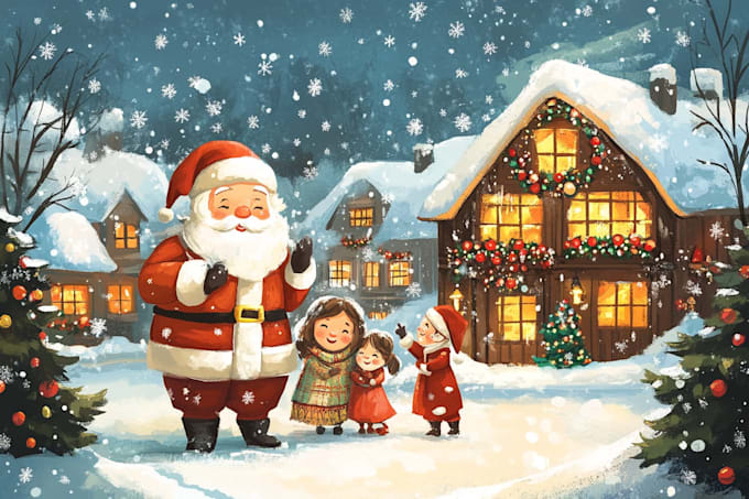create festive holiday christmas design illustration