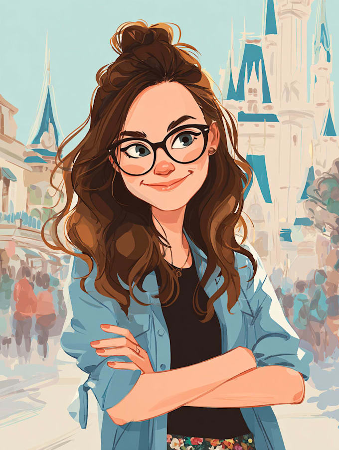 beautiful portrait in disney cartoon