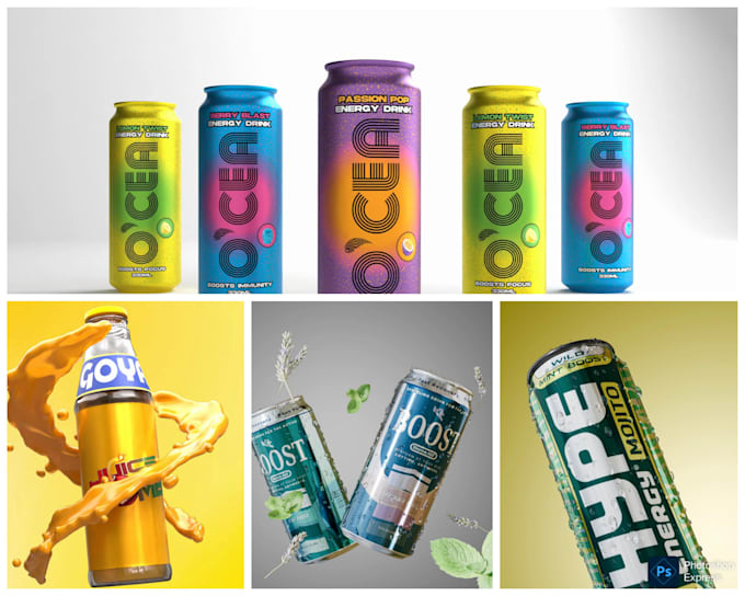 create energy drink, beverage, soft drink video and renders