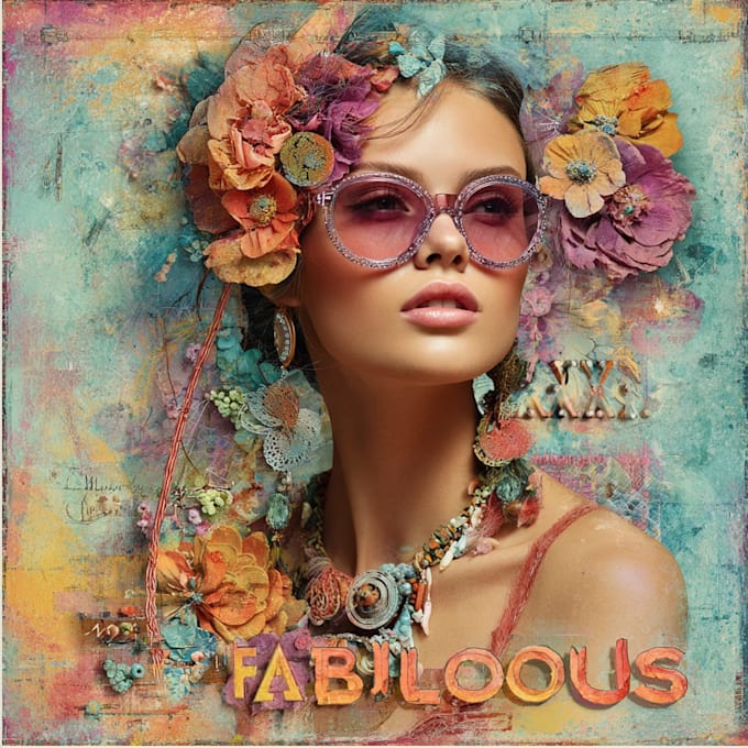 design unique digital collage art