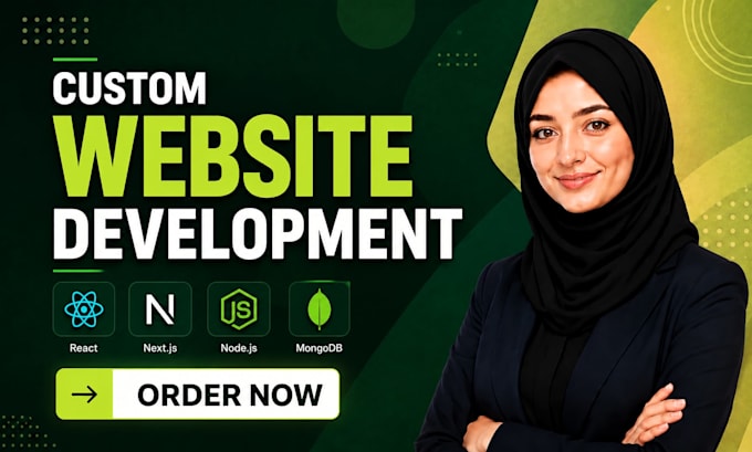do custom website development as a full stack frontend and backend developer