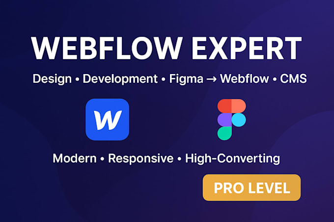 develop responsive webflow website with animations and cms, webflow expert