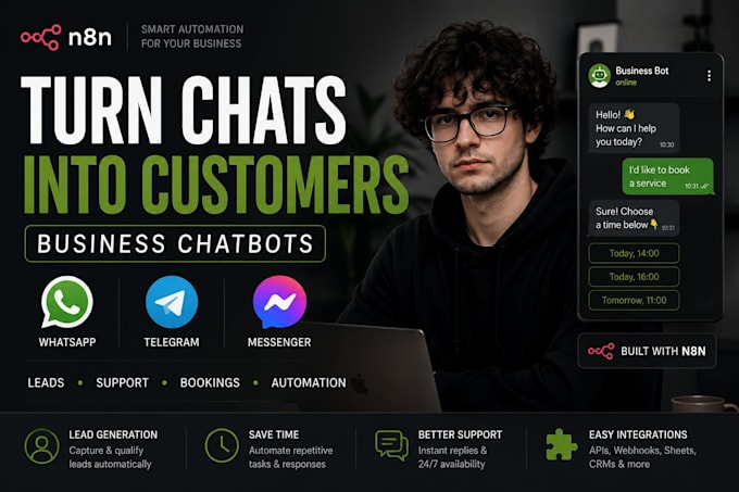 build an ai chatbot for whatsapp, telegram or messenger