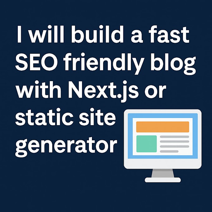 build a fast SEO friendly blog with nextjs or static site generator