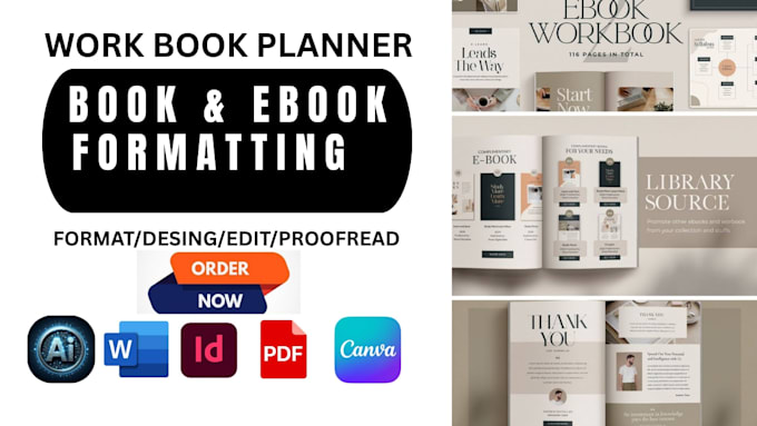 Design custom editable journal, planner workbook using, worksheet ...