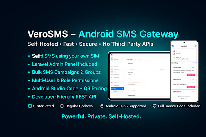 setup your self hosted android sms gateway with laravel