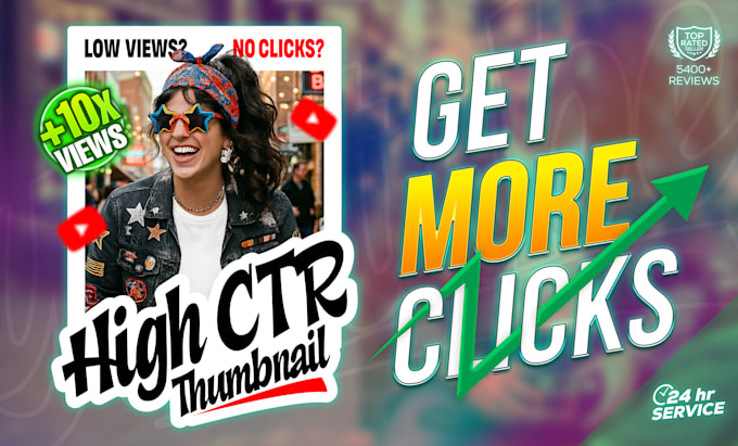 design highly clickable youtube thumbnails
