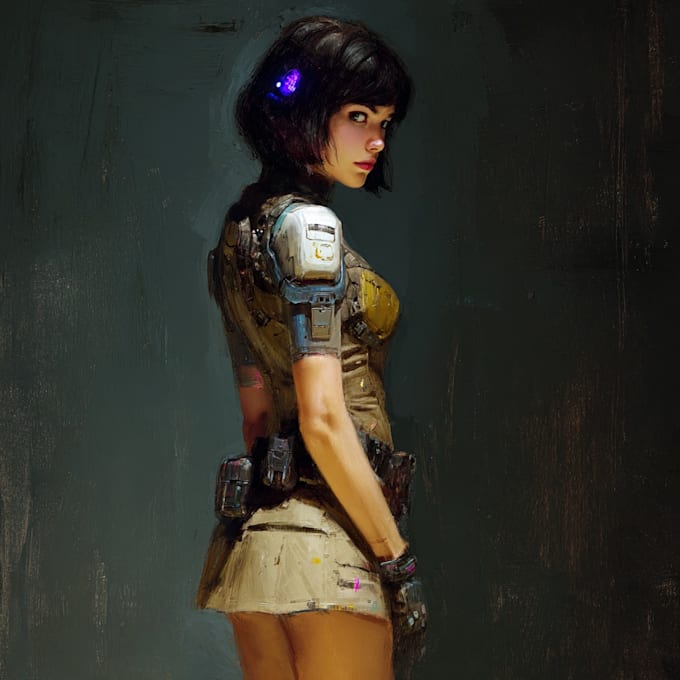Draw your sci fi character illustration or fantasy concept art by ...