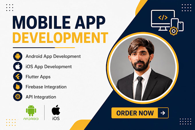 develop android, ios, flutter mobile app with firebase