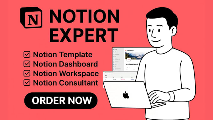 design customized notion template, dashboard and notion worksapce setup