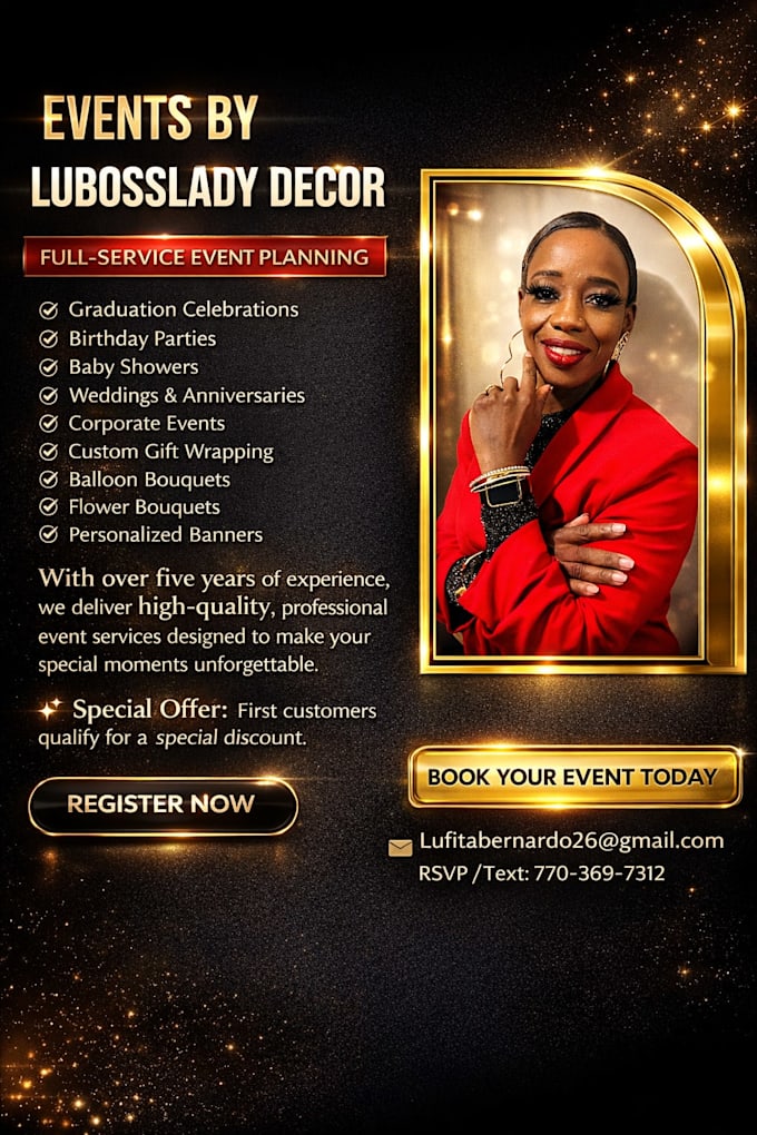 design event flyers or brochures