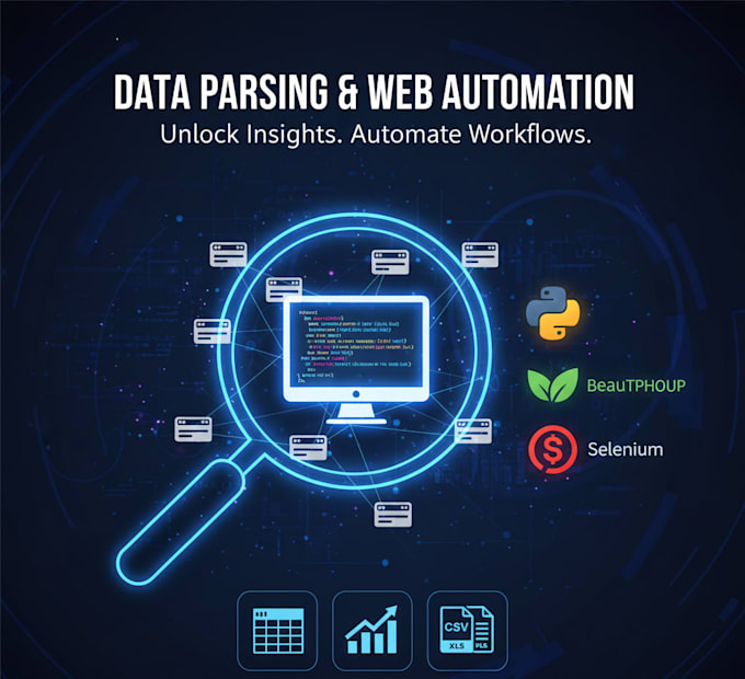 provide professional data parsing, web scraping