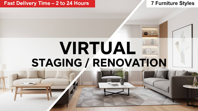 do virtual staging, virtual furniture and realistic virtual renovation